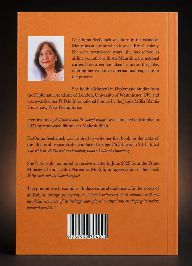 Back cover of Namaste Diplomacy with author biography
