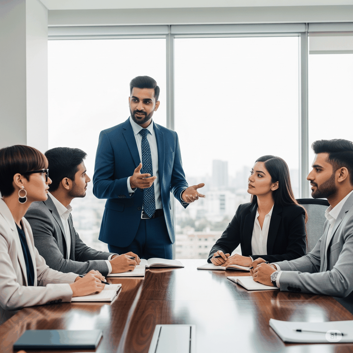 AI-generated professional mentoring session